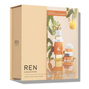 REN GENTLE GLOW HEROES Ready Steady Glow Daily AHA Tonic 100ml, Glycol Lactic Radiance Renewal Mask 15ml, Overnight Glow Dark Spot Sleeping Cream 15ml